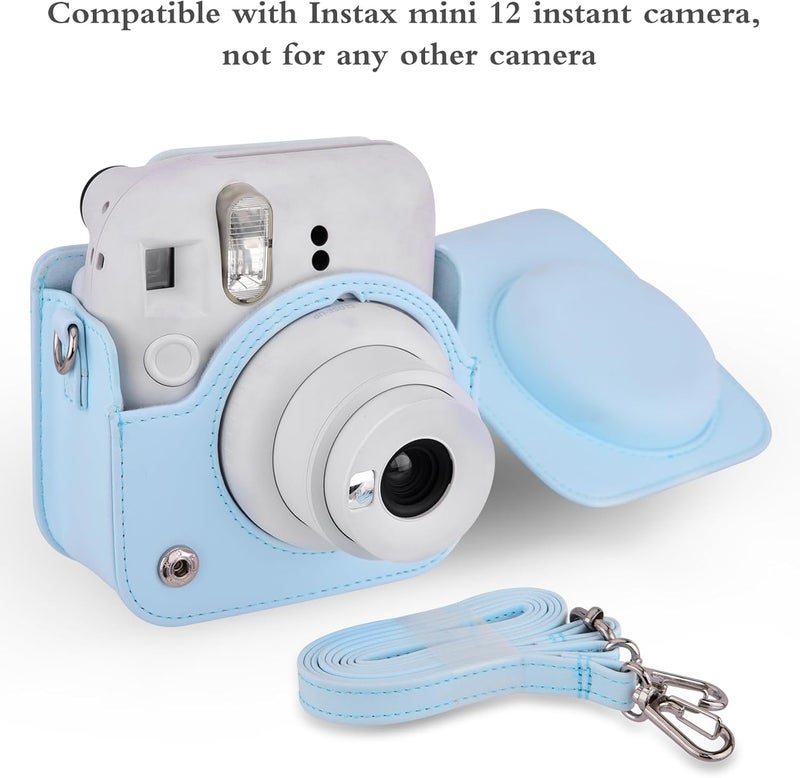 Sunmns Mini 12 Instant Camera Accessories Kit, Accessory Bundle Compatible with Instax Mini 12 Instant Camera, Include Case, Album, Stickers, Photo Frames, Paper Frame, Filters, Strap (Blue) - Image 2